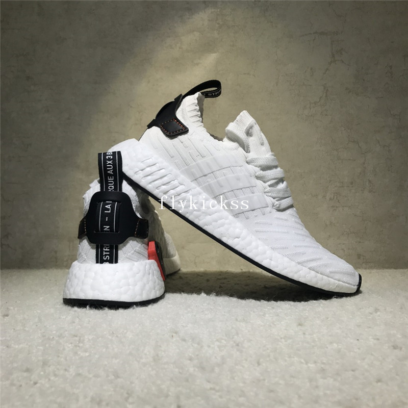 Real Boost Adidas NMD R2 Primeknit White